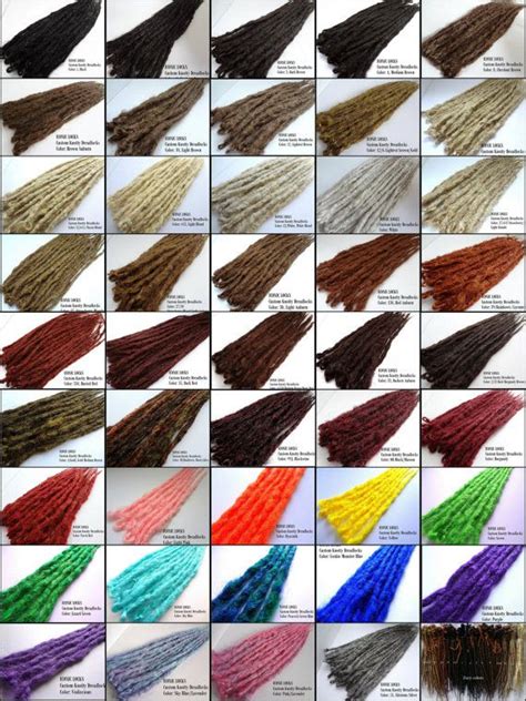 colorful dreadlock extensions|dreadlock hair extensions chart.